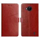 For Nokia C20 Plus Y Stitching Horizontal Flip Leather Phone Case(Brown) - 1