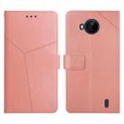 For Nokia C20 Plus Y Stitching Horizontal Flip Leather Phone Case(Rose Gold) - 1