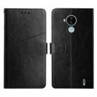 For Nokia C30 Y Stitching Horizontal Flip Leather Phone Case(Black) - 1