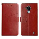 For Nokia C30 Y Stitching Horizontal Flip Leather Phone Case(Brown) - 1
