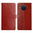 For Nokia X10 / X20 Y Stitching Horizontal Flip Leather Phone Case(Brown) - 1