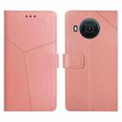 For Nokia X10 / X20 Y Stitching Horizontal Flip Leather Phone Case(Rose Gold) - 1