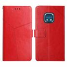 For Nokia XR20 Y Stitching Horizontal Flip Leather Phone Case(Red) - 1