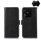 For Xiaomi Redmi 10C / 10 India Crazy Horse Top Layer Cowhide Leather Phone Case(Black) - 1