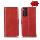 For Xiaomi Redmi Note 11 4G/11S 4G Global Crazy Horse Top Layer Cowhide Leather Phone Case(Red) - 1