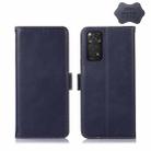 For Xiaomi Redmi Note 11 4G/11S 4G Global Crazy Horse Top Layer Cowhide Leather Phone Case(Blue) - 1