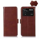 For Xiaomi Poco M4 Pro 4G Crazy Horse Top Layer Cowhide Leather Phone Case(Brown) - 1