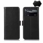 For Xiaomi Poco X4 Pro 5G Crazy Horse Top Layer Cowhide Leather Phone Case(Black) - 1