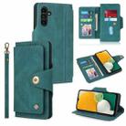 For Samsung Galaxy A13 5G POLA 9 Card-slot Oil Side Leather Phone Case(Dark Green) - 1