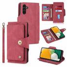 For Samsung Galaxy A13 5G POLA 9 Card-slot Oil Side Leather Phone Case(Red) - 1