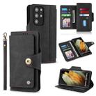 For Samsung Galaxy S22 5G POLA 9 Card-slot Oil Side Leather Phone Case(Black) - 1