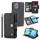 For iPhone 13 Pro Max POLA 9 Card-slot Oil Side Leather Phone Case (Black) - 1