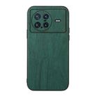 For vivo X Note Wood Texture PU Phone Case(Green) - 1