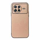 For vivo X Note Wood Texture PU Phone Case(Gold) - 1