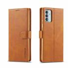 For Samsung Galaxy M23 5G/F23 5G LC.IMEEKE Calf Texture Leather Phone Case(Brown) - 1