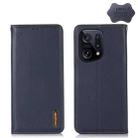 For OPPO Find X5 5G KHAZNEH Nappa Top Layer Cowhide Leather Phone Case(Blue) - 1
