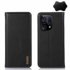 For OPPO Find X5 5G KHAZNEH Nappa Top Layer Cowhide Leather Phone Case(Black) - 1