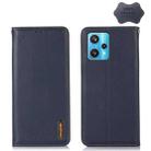 For OPPO Realme 9 Pro+ KHAZNEH Nappa Top Layer Cowhide Leather Phone Case(Blue) - 1