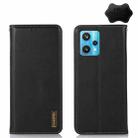 For OPPO Realme 9 Pro+ KHAZNEH Nappa Top Layer Cowhide Leather Phone Case(Black) - 1