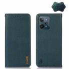 For OPPO Realme C31 4G KHAZNEH Nappa Top Layer Cowhide Leather Phone Case(Green) - 1