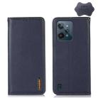 For OPPO Realme C31 4G KHAZNEH Nappa Top Layer Cowhide Leather Phone Case(Blue) - 1