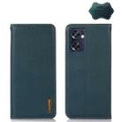 For OPPO Reno7 SE 5G KHAZNEH Nappa Top Layer Cowhide Leather Phone Case(Green) - 1