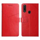 For OPPO A8 / A31 Y Stitching Horizontal Flip Leather Phone Case(Red) - 1