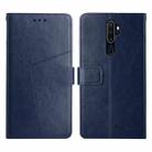 For OPPO A9 2020 Y Stitching Horizontal Flip Leather Phone Case(Blue) - 1