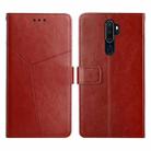 For OPPO A9 2020 Y Stitching Horizontal Flip Leather Phone Case(Brown) - 1