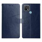 For OPPO A15 / A15s Y Stitching Horizontal Flip Leather Phone Case(Blue) - 1