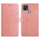 For OPPO A15 / A15s Y Stitching Horizontal Flip Leather Phone Case(Rose Gold) - 1