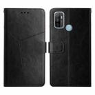 For OPPO A53 4G Y Stitching Horizontal Flip Leather Phone Case(Black) - 1