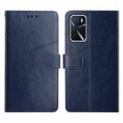 For OPPO A54 / A16 4G Y Stitching Horizontal Flip Leather Phone Case(Blue) - 1