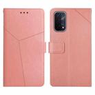 For OPPO A54 5g Y Stitching Horizontal Flip Leather Phone Case(Rose Gold) - 1