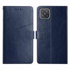 For OPPO A92s / Reno4 Z 5G Y Stitching Horizontal Flip Leather Phone Case(Blue) - 1