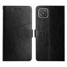 For OPPO A92s / Reno4 Z 5G Y Stitching Horizontal Flip Leather Phone Case(Black) - 1