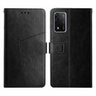For OPPO A93S 5G Y Stitching Horizontal Flip Leather Phone Case(Black) - 1