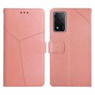 For OPPO A93S 5G Y Stitching Horizontal Flip Leather Phone Case(Rose Gold) - 1