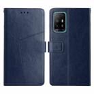 For OPPO A94 5G Y Stitching Horizontal Flip Leather Phone Case(Blue) - 1