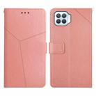 For OPPO F17 Y Stitching Horizontal Flip Leather Phone Case(Rose Gold) - 1