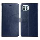 For OPPO F17 Pro Y Stitching Horizontal Flip Leather Phone Case(Blue) - 1