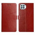 For OPPO F17 Pro Y Stitching Horizontal Flip Leather Phone Case(Brown) - 1