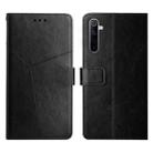 For OPPO Realme 5 Y Stitching Horizontal Flip Leather Phone Case(Black) - 1