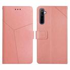 For OPPO Realme 5 Y Stitching Horizontal Flip Leather Phone Case(Rose Gold) - 1