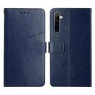 For OPPO Realme 6 Y Stitching Horizontal Flip Leather Phone Case(Blue) - 1