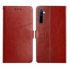 For OPPO Realme 6 Pro Y Stitching Horizontal Flip Leather Phone Case(Brown) - 1