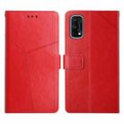 For OPPO Realme 7 Pro Y Stitching Horizontal Flip Leather Phone Case(Red) - 1
