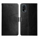 For OPPO Realme 7 Pro Y Stitching Horizontal Flip Leather Phone Case(Black) - 1