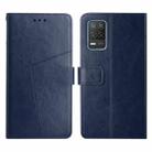 For OPPO Realme 8 5G Y Stitching Horizontal Flip Leather Phone Case(Blue) - 1