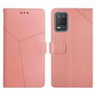 For OPPO Realme 8 5G Y Stitching Horizontal Flip Leather Phone Case(Rose Gold) - 1